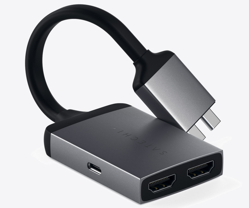 Satechi Type-C Dual HDMI Adapter Space Gray