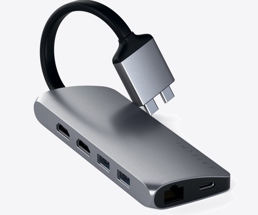 Satechi Type-C Dual Multimedia Adapter Space Gray