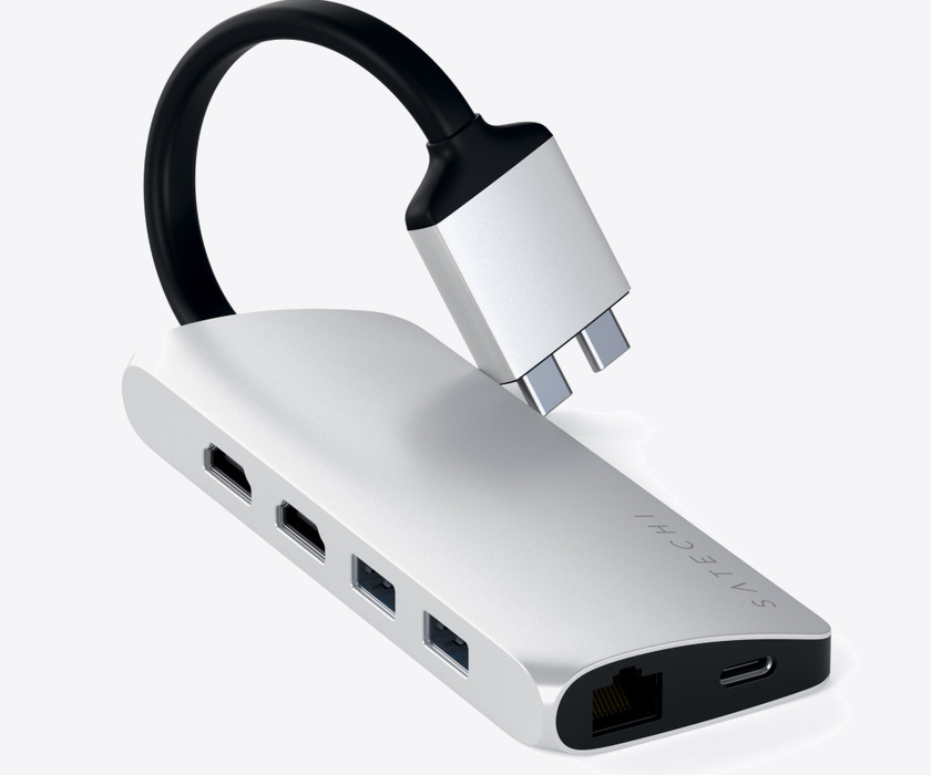 Satechi Type-C Dual Multimedia Adapter Silver