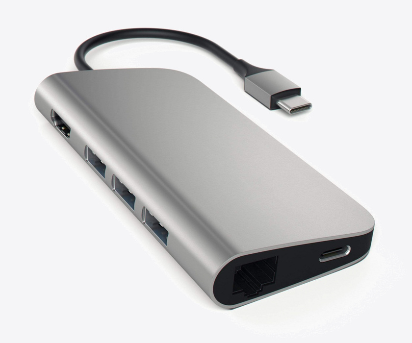 Satechi Aluminium Type-C Multi-Port Adapter - Gray