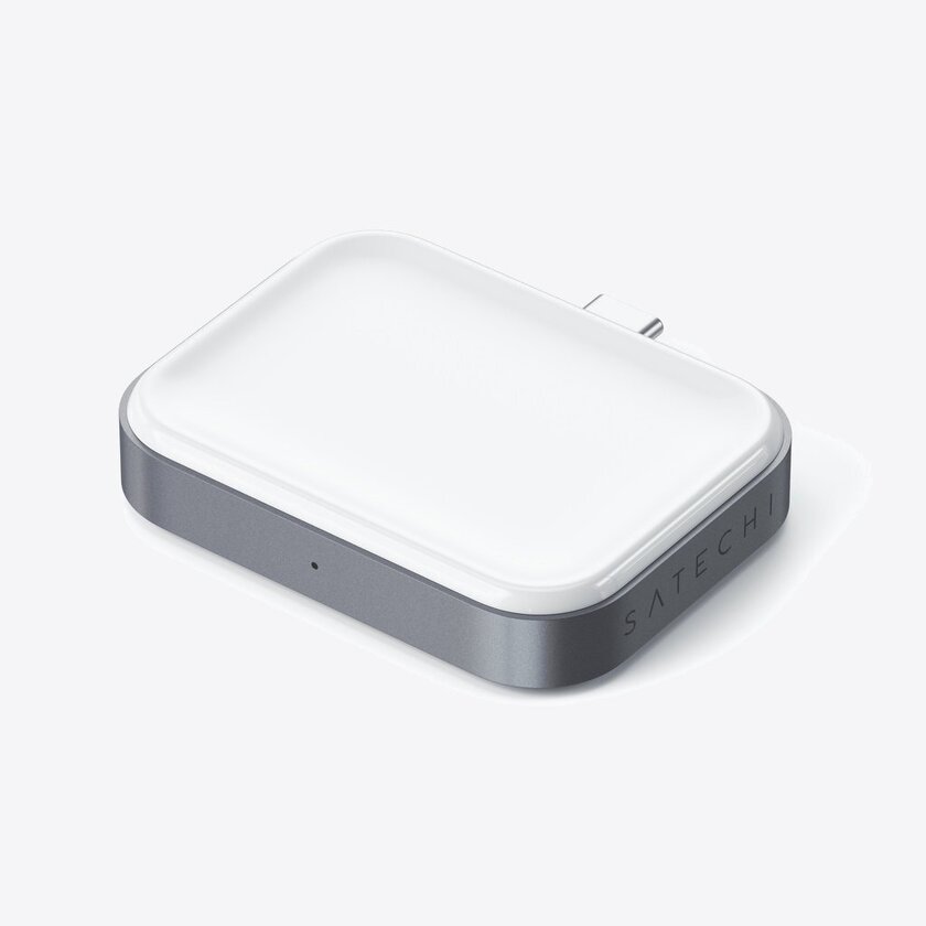 Satechi USB-C Wireless Charging Dock for AirPods (5W) - Space Grey
