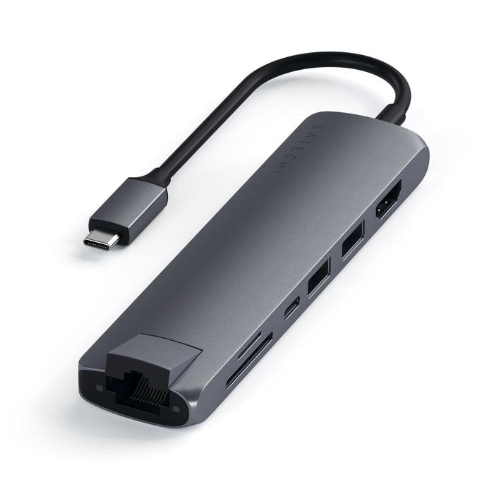 Satechi Aluminium Type-C Slim Multiport Space Gray