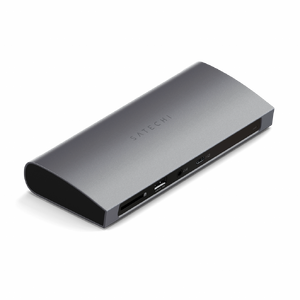 Satechi Aluminium Thunderbolt 4 Dock (1xT4 P 96W,3x T4 40Gbps 15W,Ethernet,3xUSB-A 3.2 10 Gbps,1xUSB-A 2.0 charging,SDcard,3.5mm audio) EU version - Space Grey