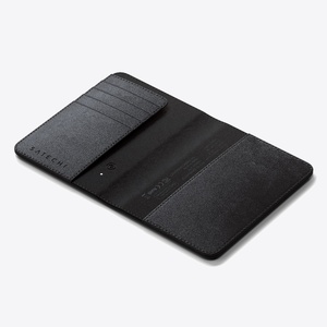 Satechi Vegan-Leather Passport Cover w Find My - Black