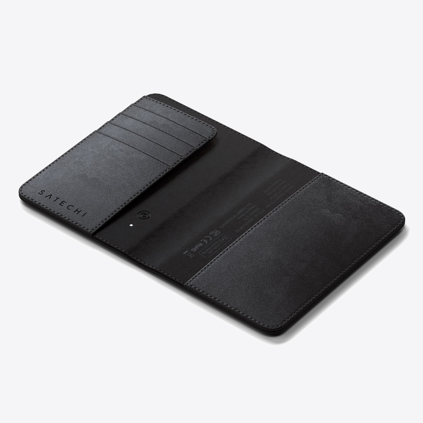 Satechi Vegan-Leather Passport Cover w Find My - Black