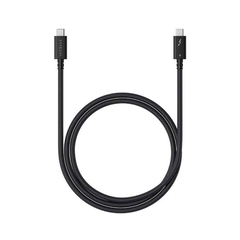 Satechi Thunderbolt 4 Pro Braided Cable 1m (PD240W,40Gpbs data,8K resolution) - Black