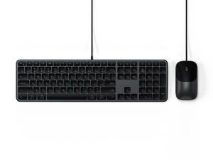 Satechi Slim CLX3 Wired Combo (Keyboard and Mouse) - US English - Space Black