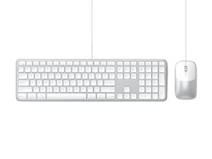 Satechi Slim CLX3 Wired Combo (Keyboard and Mouse) - US English - Silver