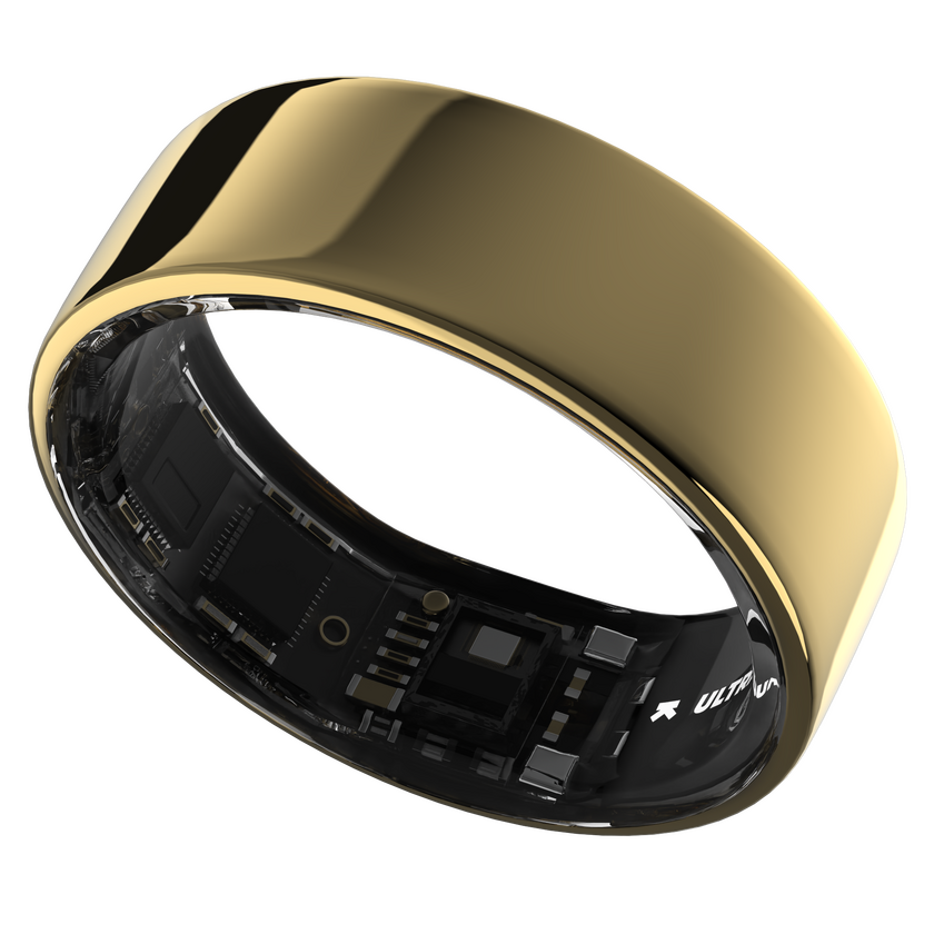 Ultrahuman Ring Air - Smart Ring, Charger, USB Cable / Size-08- Air_Gold