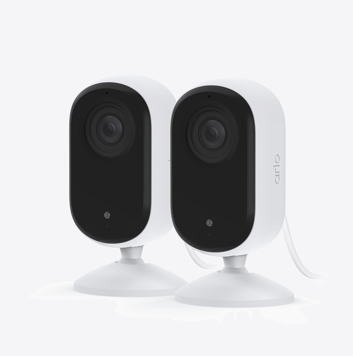 Arlo Essential (Gen.2) 2K Indoor Security Camera - 2 Camera Kit - White