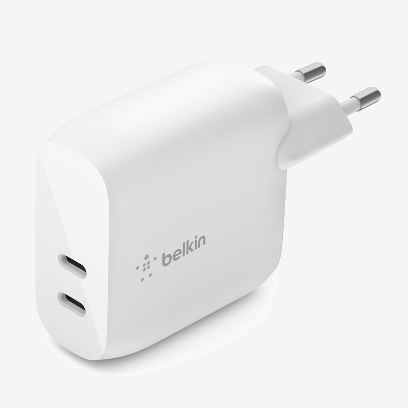 Belkin Dual USB-C PD Wall Charger 40W (2x20W) - White
