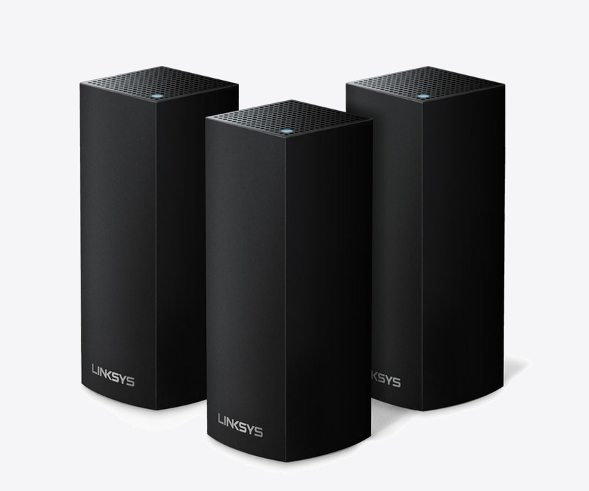 Linksys Velop Intelligent Mesh WiFi System, Tri-Band, 3-Pack Black (AC6600)