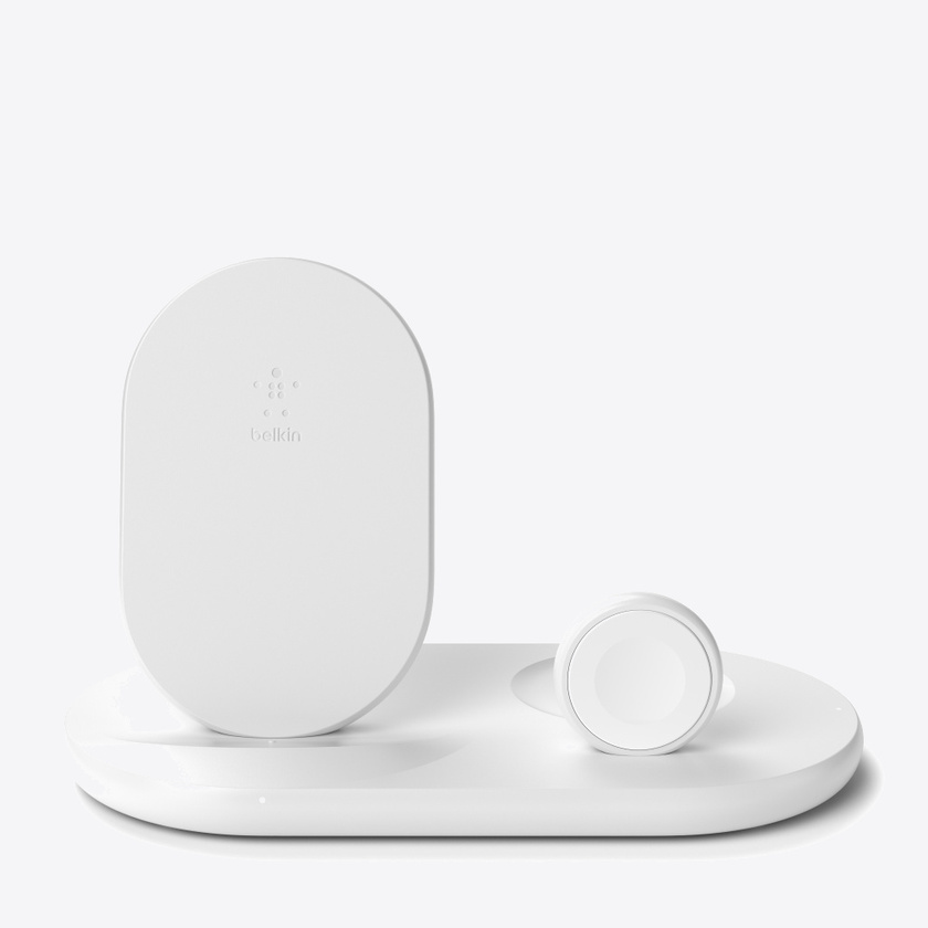 Belkin BOOST CHARGE 3-in-1 Wireless Charger for Apple Devices - White