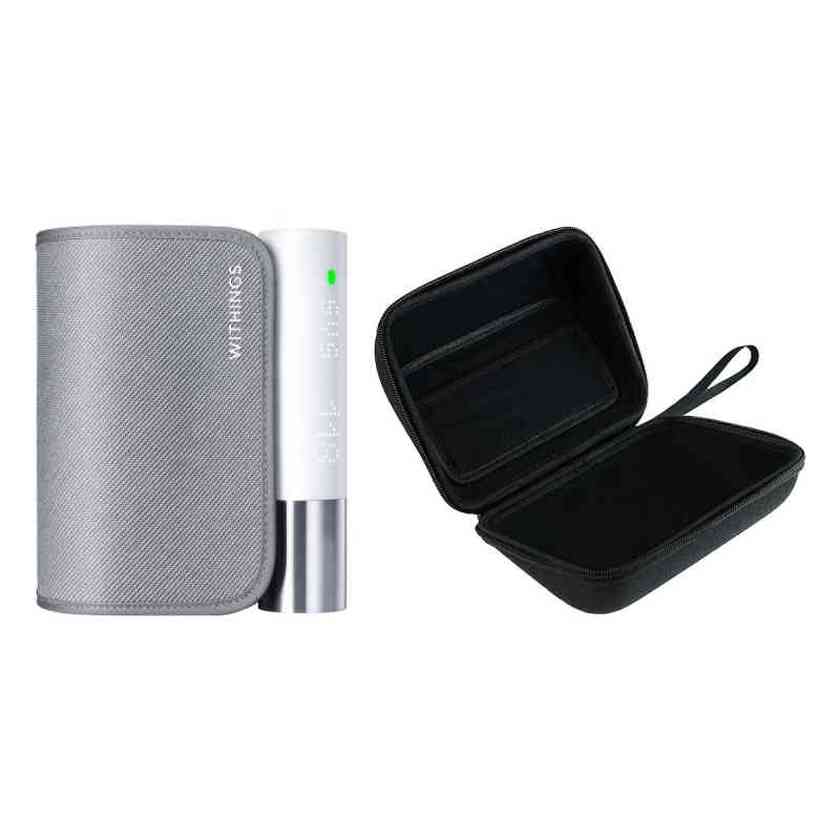 "Withings Blood Pressure Monitor Core w Wifi sync, Led screen, ECG sensor, Digital stethoscope (including Travel case for BPM Core)"