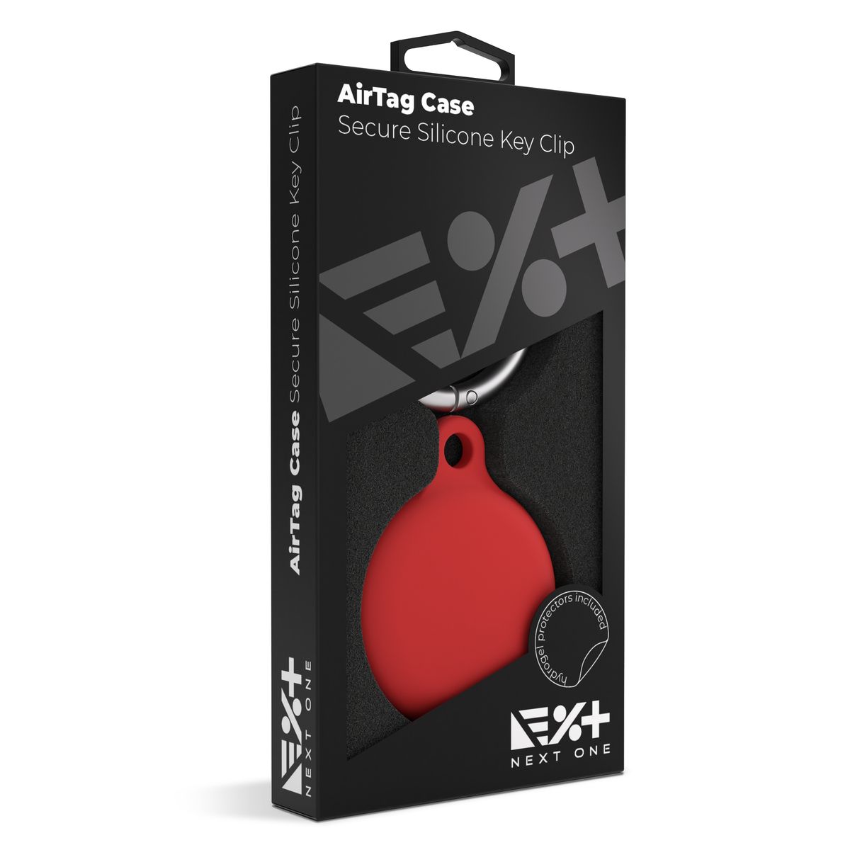 NextOne AirTag Secure Silicone Key Clip - Red