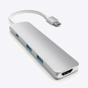 Satechi Aluminum SLIM Type-C MultiPort Adapter Silver