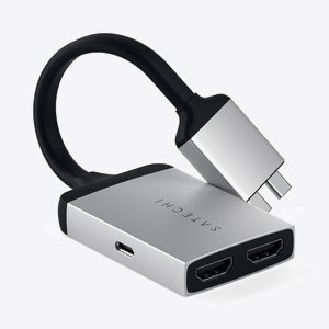 Satechi Type-C Dual HDMI Adapter Silver