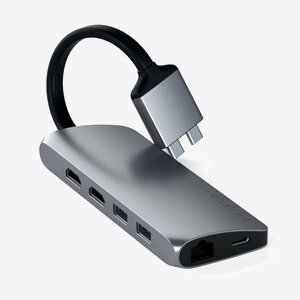 Satechi Type-C Dual Multimedia Adapter Space Gray