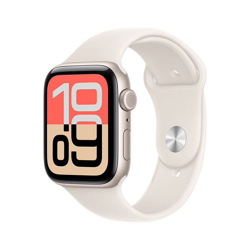 Apple Watch SE 3 Cellular 40mm Starlight Aluminium Case with Starlight Sport Band - M/L