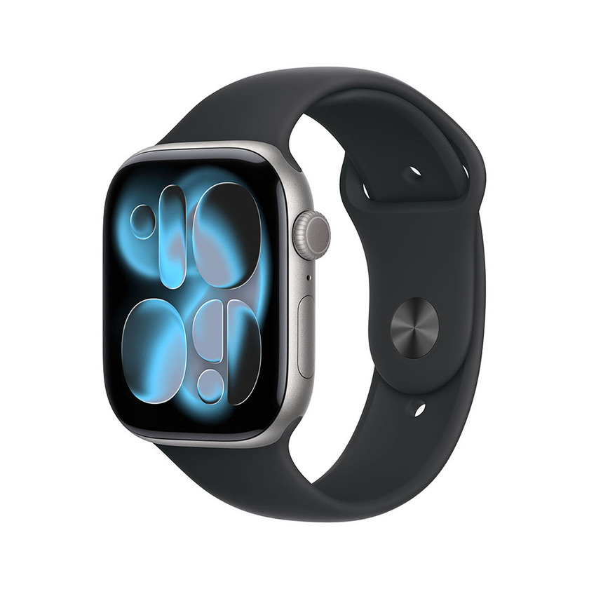 Apple Watch S11 Cellular 42mm Space Grey Aluminium Case with Black Sport Band - M/L