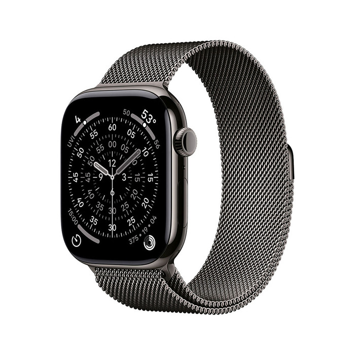 Apple Watch S11 Cellular 42mm Slate Titanium Case with Slate Milanese Loop