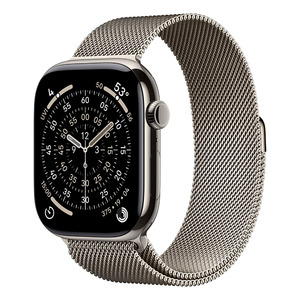 Apple Watch S11 Cellular 46mm Natural Titanium Case with Natural Milanese Loop - S/M