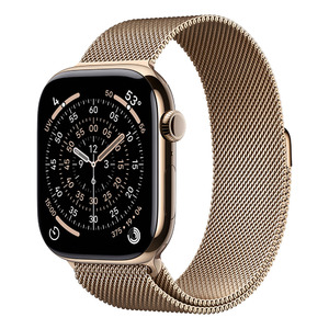 Apple Watch S11 Cellular 46mm Gold Titanium Case with Gold Milanese Loop - M/L