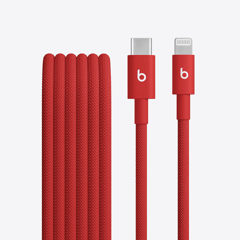 Beats USB-C to Lightning Woven Cable (1.5 m) - Rapid Red