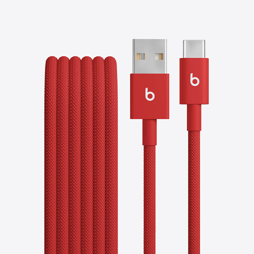 Beats USB-A to USB-C Woven Cable (1.5 m) - Rapid Red