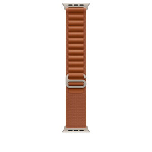 Apple Watch 49mm Loop: Terra Cotta Alpine Loop - Large - Natural Titanium Finish