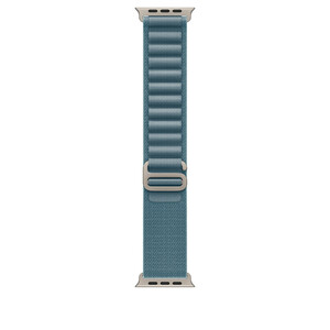 Apple Watch 49mm Loop: Light Blue Alpine Loop - Small - Natural Titanium Finish