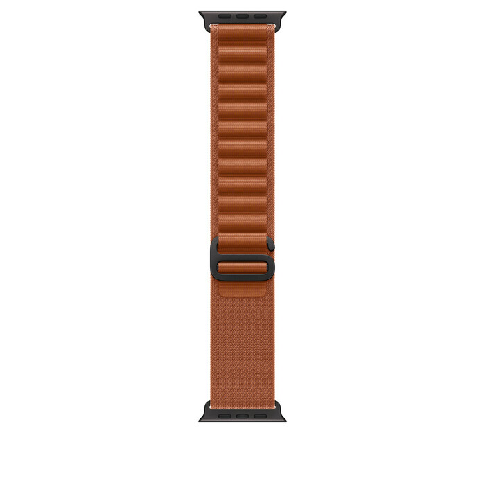 Apple Watch 49mm Loop: Terra Cotta Alpine Loop - Medium - Black Titanium Finish