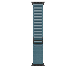 Apple Watch 49mm Loop: Light Blue Alpine Loop - Medium - Black Titanium Finish