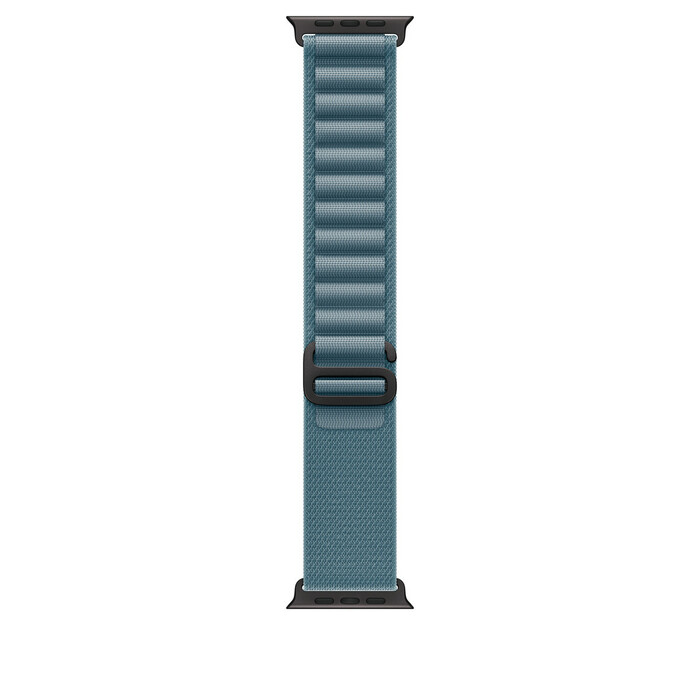 Apple Watch 49mm Loop: Light Blue Alpine Loop - Medium - Black Titanium Finish
