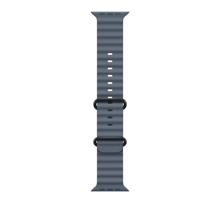 Apple Watch 49mm Band: Anchor Blue Ocean Band Extension - Black Titanium Finish