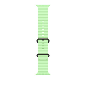 Apple Watch 49mm Band: Neon Green Ocean Band Extension - Black Titanium Finish