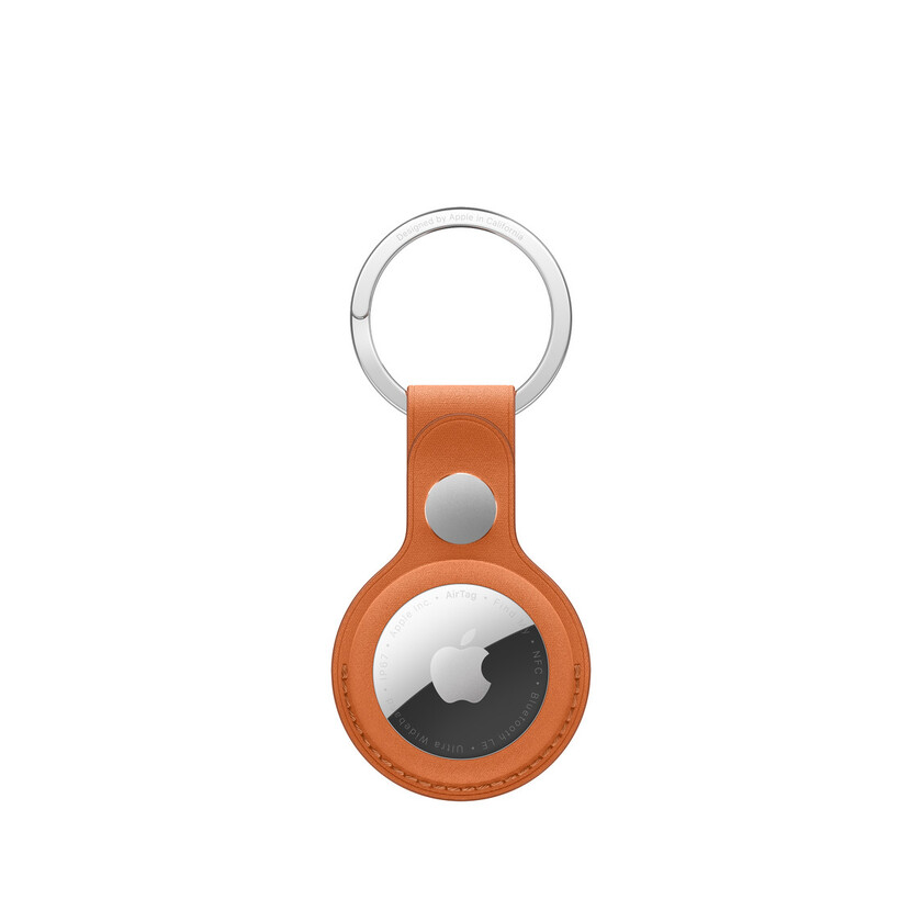 Apple AirTag FineWoven Key Ring - Fox Orange