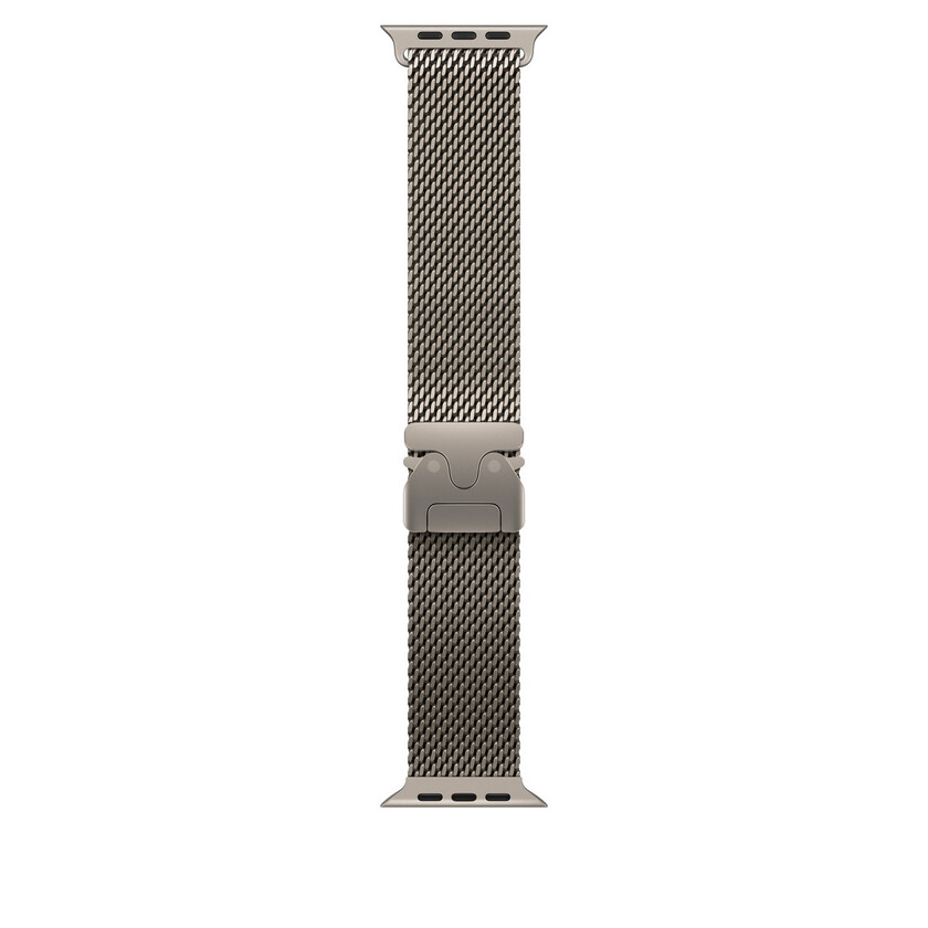 Apple Watch 49mm Loop: Natural Titanium Milanese Loop - Small