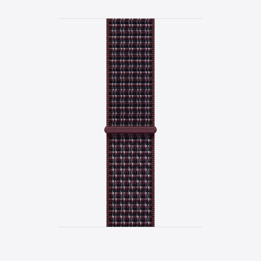 Apple Watch 46mm Sport Loop: Burgundy Plaid Sport Loop