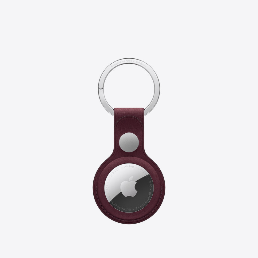 Apple AirTag FineWoven Key Ring – Burgundy