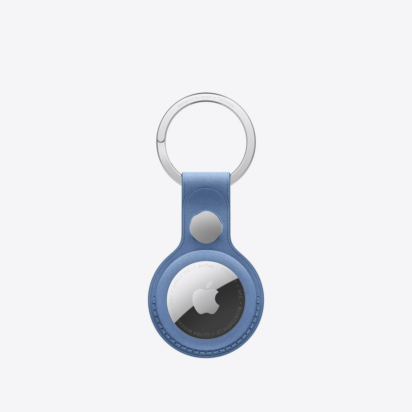 Apple AirTag FineWoven Key Ring – Wildflower Blue