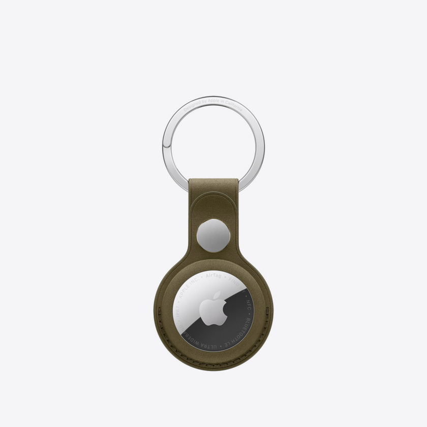 Apple AirTag FineWoven Key Ring – Dark Olive