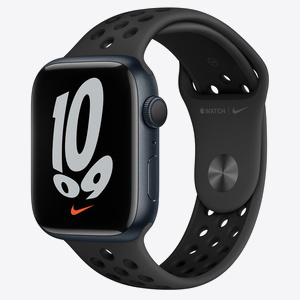 Apple Watch Series 7, Nike Midnight Aluminum Case with Anthracite-Black Nike Sport Band 45mm, GPS