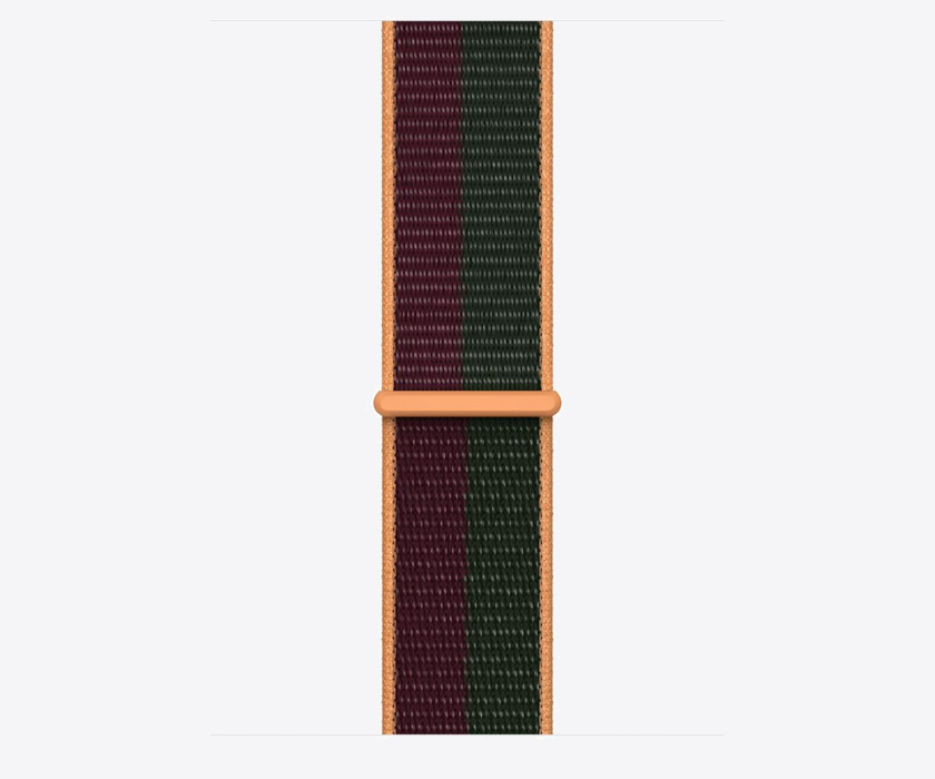 Apple Watch Dark Cherry/Forest Green Sport Loop Regular 45mm