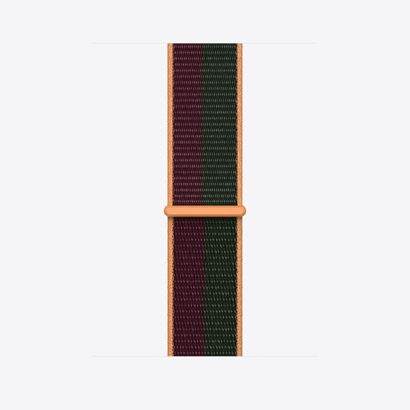 Apple Watch Dark Cherry/Forest Green Sport Loop Regular 45mm