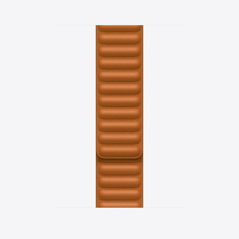 Apple Watch Golden Brown Leather Link 45mm S/M