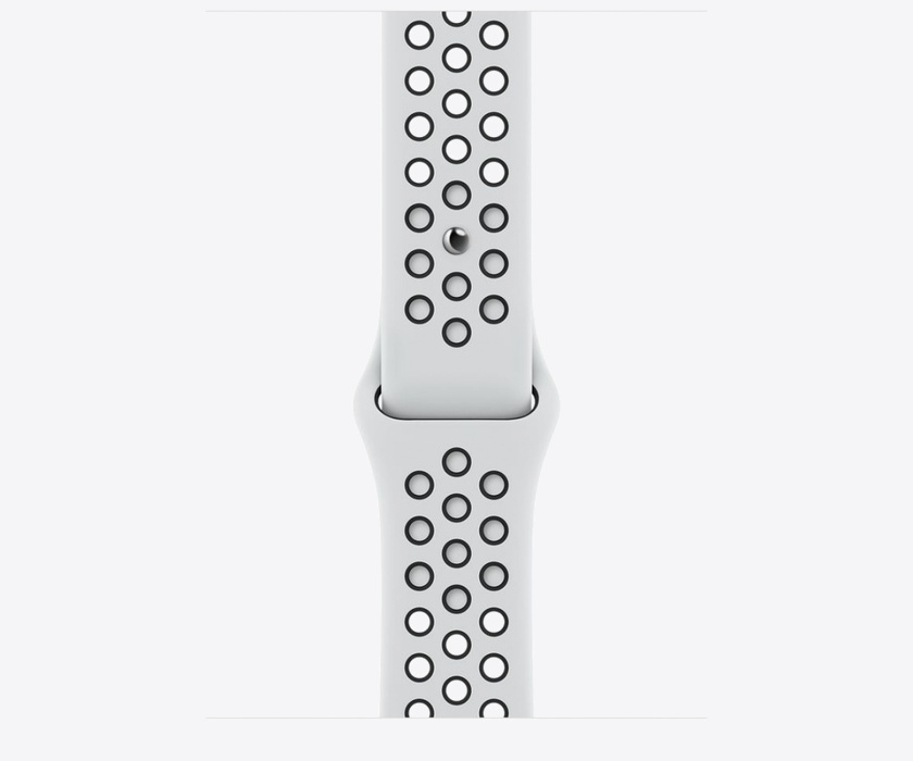 Apple Watch Nike Pure Platinum/Black Sport Band Regular 45mm