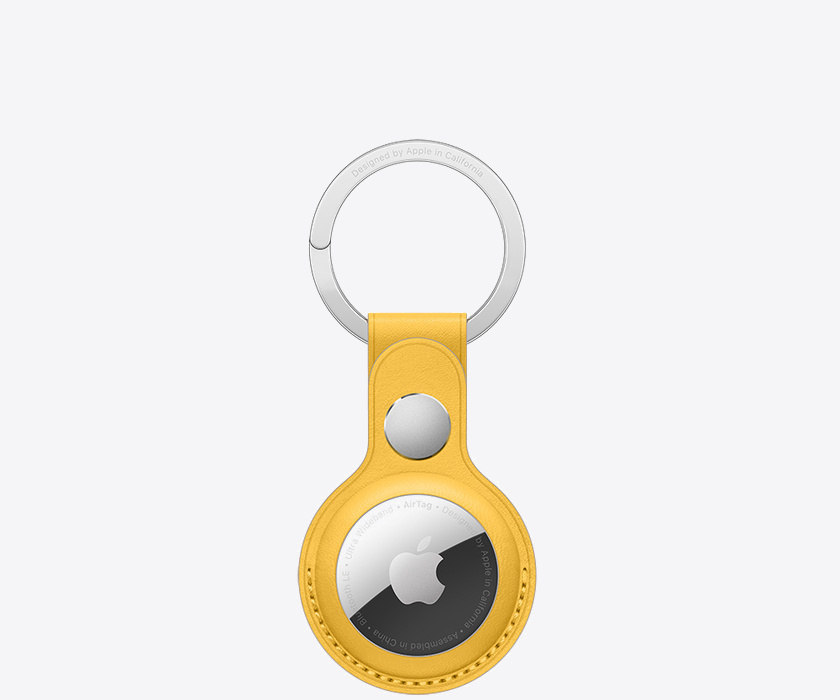 Apple AirTag Leather Key Ring Meyer Lemon (Seasonal Summer 2021)