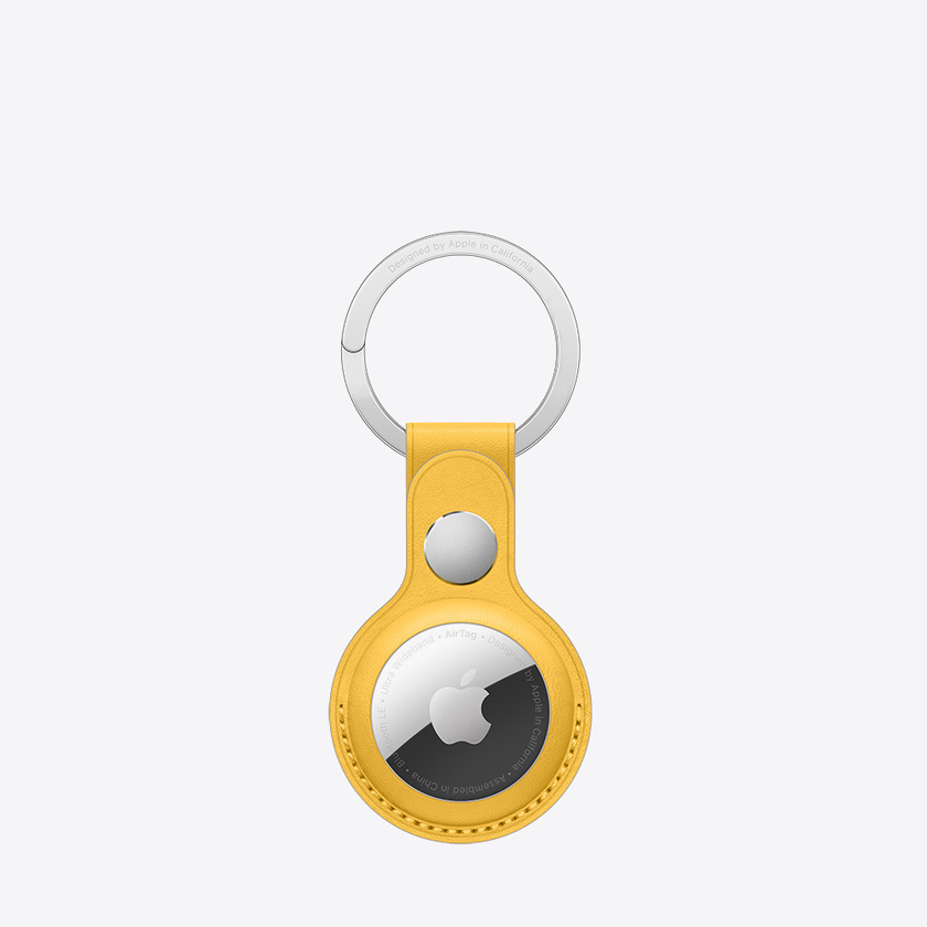 Apple AirTag Leather Key Ring Meyer Lemon (Seasonal Summer 2021)