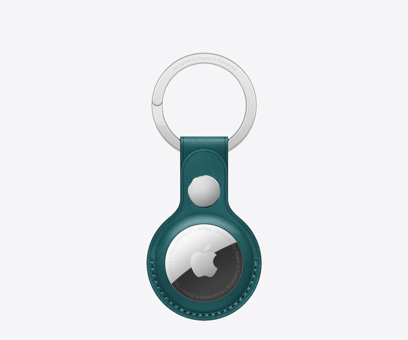 Apple AirTag Leather Key Ring Forest Green (Seasonal Summer 2021)